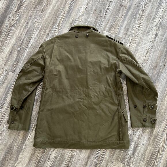 Vintage Belgian Army Field Jacket Seyntex KL 100% Cotton Olive Green L - Picture 2 of 6